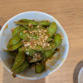 Grey Orchard - Spicy garlic edamame - Diners Near Me - Round Rock, Texas Grey Orchard - Spicy garlic edamame - Diners Near Me - Round Rock, Texas