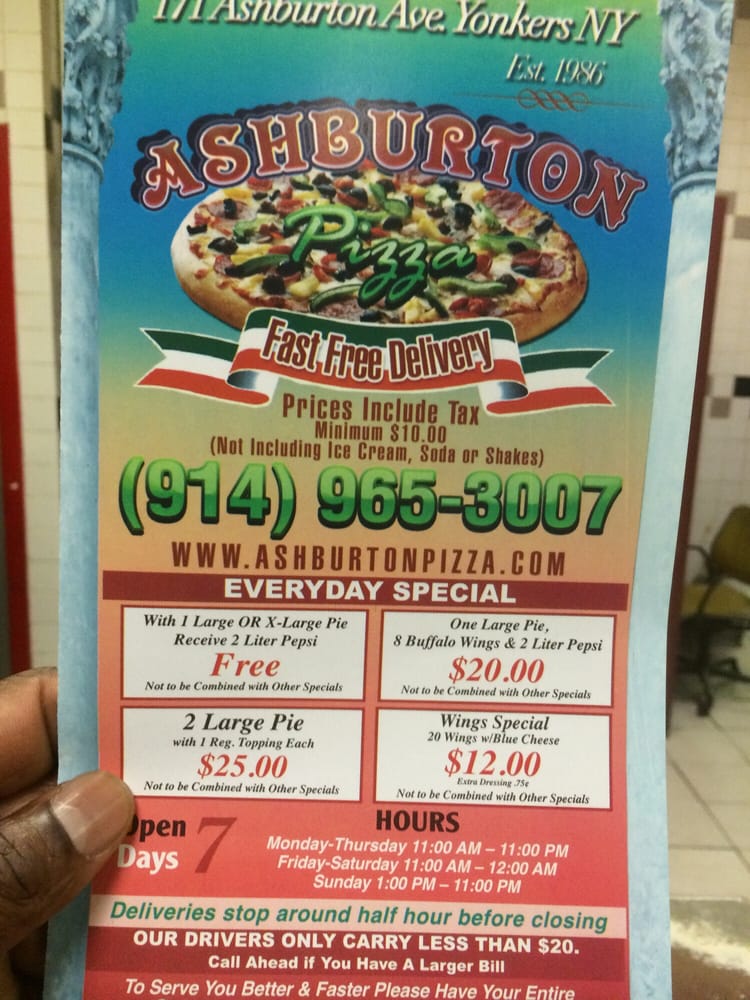 ASHBURTON PIZZA RESTAURANT Updated July 2024 171 Ashburton Ave, Yonkers, New York Pizza