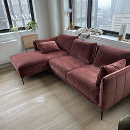 Cleaned velvet couch Cleaned velvet couch