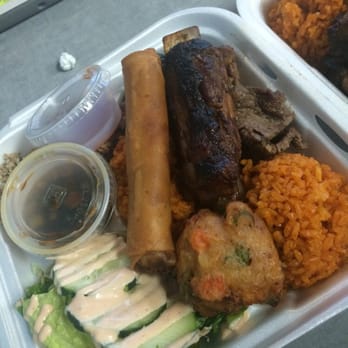 Red Rice - Fiesta plate gives you a nice variety to taste! - Barbeque Near Me - Las Vegas, Nevada Red Rice - Fiesta plate gives you a nice variety to taste! - Barbeque Near Me - Las Vegas, Nevada