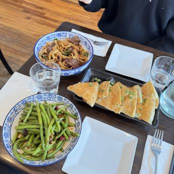 Jahunger - Providence - Jahunger Noodles/ Scallion Pancake/ Stir-Fried String Beans - Asian Fusion Near Me - Providence, Rhode Island
