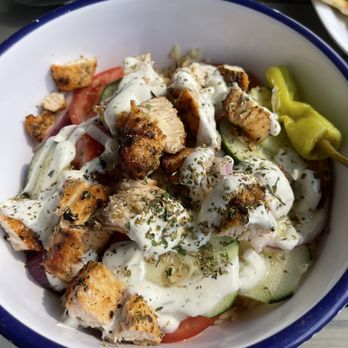Yamas Greek Eatery - Chicken souvlaki rice bowl - Greek Near Me - Walla Walla, Washington Yamas Greek Eatery - Chicken souvlaki rice bowl - Greek Near Me - Walla Walla, Washington