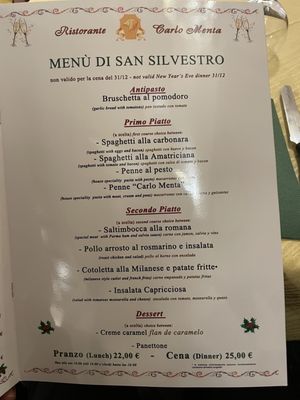 Menu photo 1 Carlo Menta Rome, RM