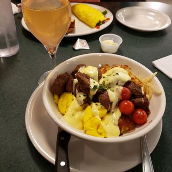 Metro Diner - Flavored mimosa paired with the Steak & Scramble Bowl. - Diners Near Me - Plainfield, Indiana
