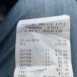 Ken's Restaurant - Bill