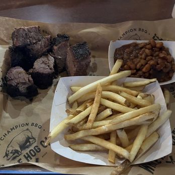 Whole Hog Cafe - Burnt ends with fries and baked beans - Barbeque Near Me - Little Rock, Arkansas Whole Hog Cafe - Burnt ends with fries and baked beans - Barbeque Near Me - Little Rock, Arkansas