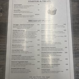 Front page menu
