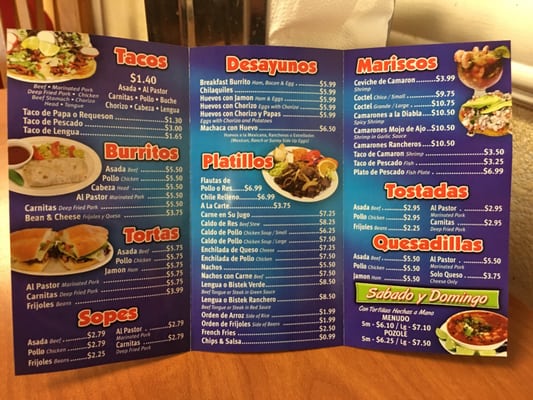 Menu photo 1 Tacos El Tapatio Lynwood, CA Menu photo 1 Tacos El Tapatio Lynwood, CA
