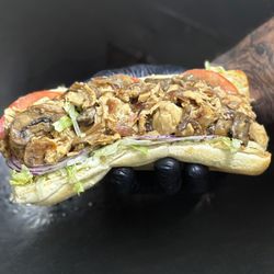 Pete's Hoagie Roller - Chicken Hoagie-Grilled and chopped chicken, caramelized onions, sauteed mushrooms on a Costanzo Roll