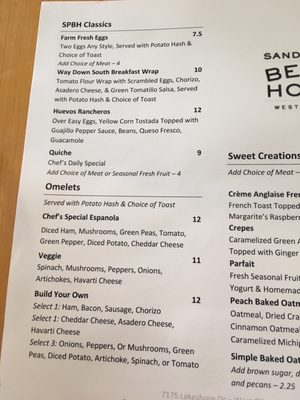 Menu photo 4 Sandy Point Beach House West Olive, MI