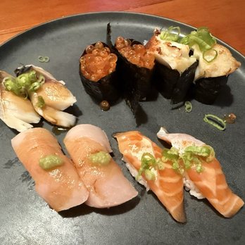 DAI Sushi - Mackerel, Salmon Roe, 10. Miso Black Cod, Yellowtail, 5. Salmon Belly - Japanese Near Me - Westminster, California