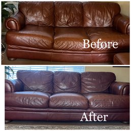 Sofa restoration- reframed, reinforced and re-padded. A picture is worth a 1000 words.