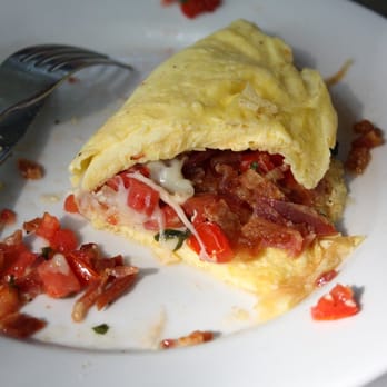 Big City Bread Cafe - tomato, basil, garlic, bacon and provolone omelet - Bakeries Near Me - Athens, Georgia