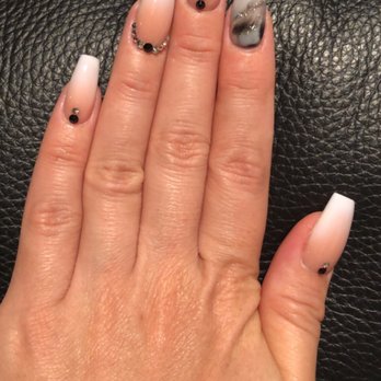 Bui808 Nails - Ombré with marble and lined up designs. - Nail Salons Near Me - Kapolei, Hawaii