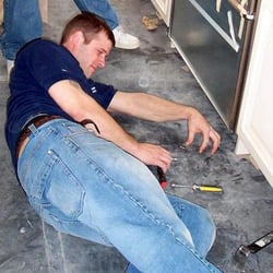 Metropolitan Services - Micah Installing a Refrigerator.