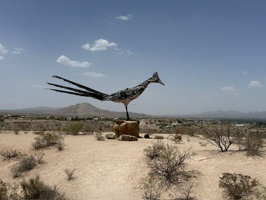Recycled Roadrunner Sculpture by null