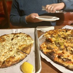Small white clam and medium with meatballs and cherry peppers