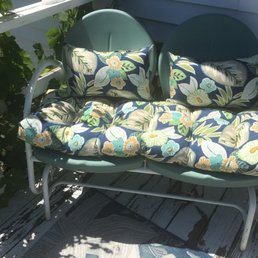 Seat and lumbar cushions for glider Seat and lumbar cushions for glider