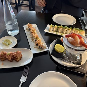BLVD Steak - Tuna Crispy Rice, Kampai Roll, Citrus Roll, and 3pc Jumbo Shrimp - Steakhouses Near Me - Calabasas, California BLVD Steak - Tuna Crispy Rice, Kampai Roll, Citrus Roll, and 3pc Jumbo Shrimp - Steakhouses Near Me - Calabasas, California