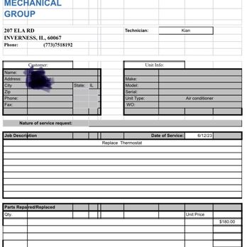 Cold Zero HVAC and Appliance Repair - Invoice - Appliances & Repair Near Me