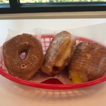 Shipley Do-Nuts - L-R: glaze, raspberry filled, lemon filled - Donuts Near Me - Metairie, Louisiana Shipley Do-Nuts - L-R: glaze, raspberry filled, lemon filled - Donuts Near Me - Metairie, Louisiana