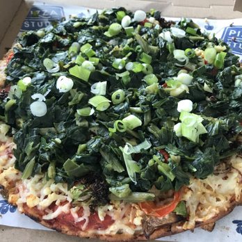 Pizza Studio - 10" build own pizza -- I added sautéed spinach! - Pizza Near Me - Toronto, Ontario Pizza Studio - 10" build own pizza -- I added sautéed spinach! - Pizza Near Me - Toronto, Ontario