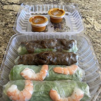 Pho Oh Tasty - Goi cuon and Bo cuon. They need a third shrimp if they're going to charge $4 a roll. - Vietnamese Near Me - Orange, California Pho Oh Tasty - Goi cuon and Bo cuon. They need a third shrimp if they're going to charge $4 a roll. - Vietnamese Near Me - Orange, California