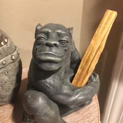Seek and Find Treasures - Super sweet gargoyle, he's holding my palo santo stick now