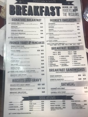 Menu photo 1 George's Cafe Lubbock, TX