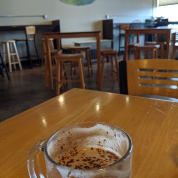 Jude's Health and Java House - Chai tea latte with almond milk. Topped with nutmeg and cinnamon - Health Markets Near Me - Bartlesville, Oklahoma
