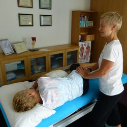 Deb Blyth Therapies - With the client side-lying, we can rock their body gently to help induce relaxation