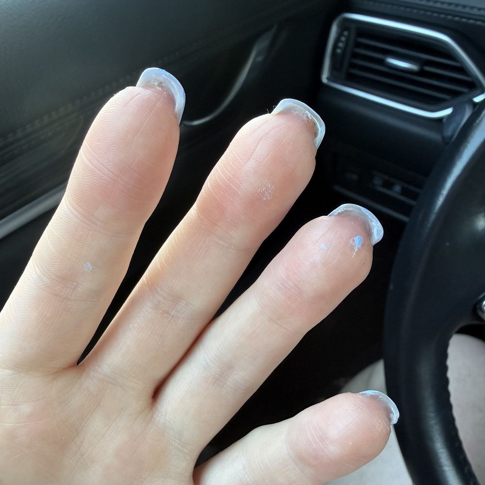 Dried polish left Dried polish left