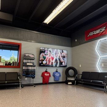 Topsail Tire And Auto - View from the really comfortable reclining red leather chairs in the waiting area. - Tires Near Me - Hampstead, North Carolina Topsail Tire And Auto - View from the really comfortable reclining red leather chairs in the waiting area. - Tires Near Me - Hampstead, North Carolina