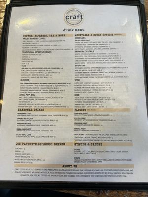 Menu photo 7 Craft Coffee House Pendleton, NY