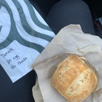 Starbucks - Vegan Impossible breakfast sandwich without egg or cheese - Coffee & Tea Near Me - Beaumont, California Starbucks - Vegan Impossible breakfast sandwich without egg or cheese - Coffee & Tea Near Me - Beaumont, California