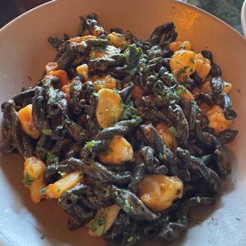 Élephante Scottsdale - Squid ink pasta with shrimp - Italian Near Me - Scottsdale, Arizona Élephante Scottsdale - Squid ink pasta with shrimp - Italian Near Me - Scottsdale, Arizona