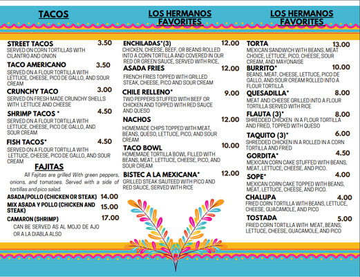 Menu photo 2 Los Hermanos Richland, PA