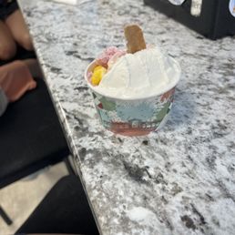 Strawberry coconut gelato