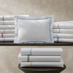 Essex best selling Percale Cotton Embroidered Sheet sets made by Matouk are online to order easily. We can order them into the store as well