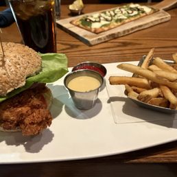 Crispy Fried Chicken Sandwich with fries Crispy Fried Chicken Sandwich with fries