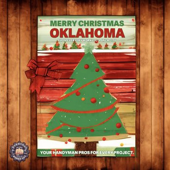 Everyday Works - a christmas tree on a wooden background - Handyman Near Me Everyday Works - a christmas tree on a wooden background - Handyman Near Me