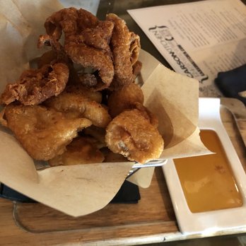 Carson Kitchen - Chicken skin with smoked honey - New American Near Me - Las Vegas, Nevada
