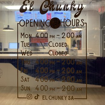 El Chunky - Store hours - Hot Dogs Near Me - San Antonio, Texas