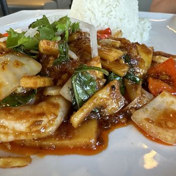 Golden Gate Pho - Stir Fry Shrimp with bamboo shoots served with Rice - too good - another view ! - Vietnamese Near Me - Oakley, California