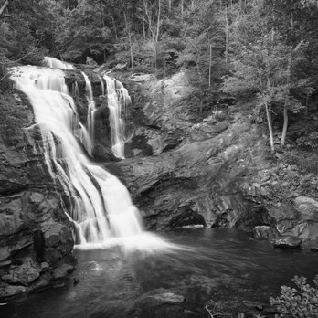 Bald River Falls - Bald River Falls from the road on the east side of the bridge. - Hiking Near Me - Tellico Plains, Tennessee