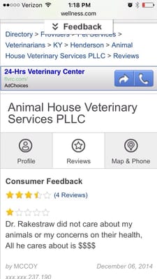 Animal House Veterinary Services 603 Barrett Blvd Henderson Ky Veterinarians Mapquest