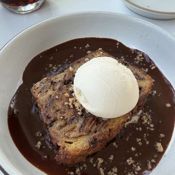Nicholson Muir Distinguished Meats - Heath and Chocolate Bread Pudding with vanilla ice cream and coffee chocolate ganache - Butcher Near Me - Boynton Beach, Florida Nicholson Muir Distinguished Meats - Heath and Chocolate Bread Pudding with vanilla ice cream and coffee chocolate ganache - Butcher Near Me - Boynton Beach, Florida
