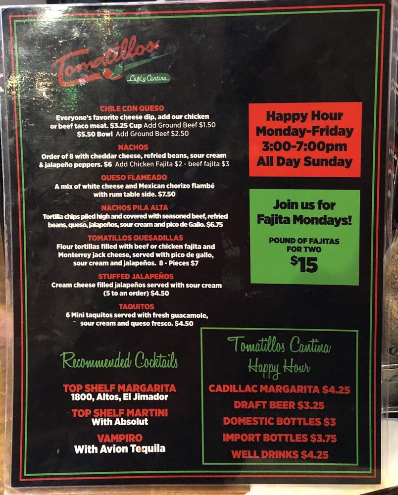 Tomatillos 180 Photos 218 Reviews Mexican 3210 Broadway St