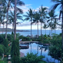 View outside of NOBU at the Four Seasons Lanai View outside of NOBU at the Four Seasons Lanai