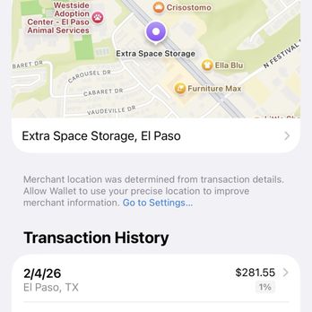 Extra Space Storage - Over charge out of nowhere while deployed - Self Storage Near Me - El Paso, Texas